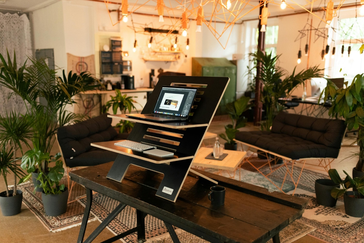 Small living room with highlighted areas for flexible furniture placementCorner in apartment identified for space-smart desk or storage