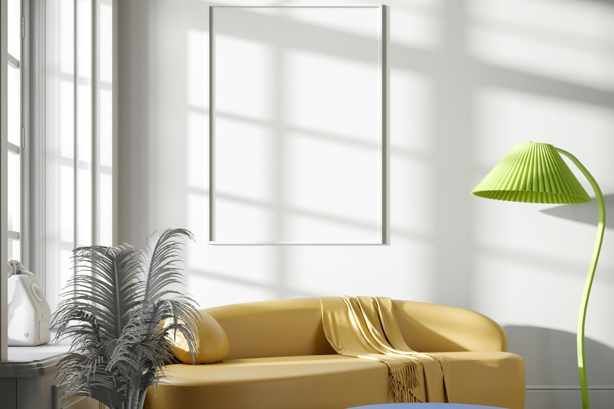 Light and airy summer living room with soft neutral color palette