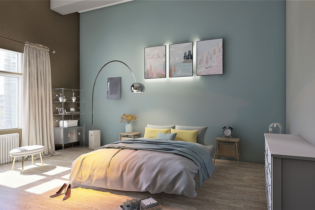 Montessori-inspired toddler bedroom with wooden floor bed, soft neutral bedding, natural textures, and cozy minimalist decor for independent sleep