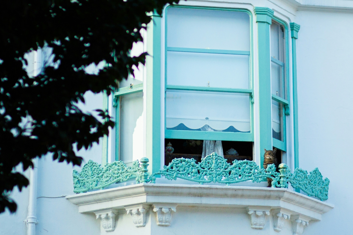 decorative lanterns on summer balcony for cozy ambiance