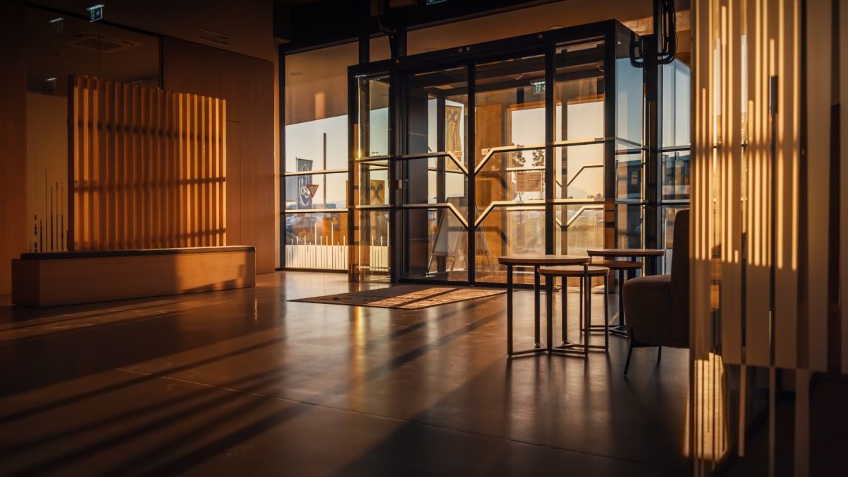 Dark Wood Interior Design living room with modern furniture