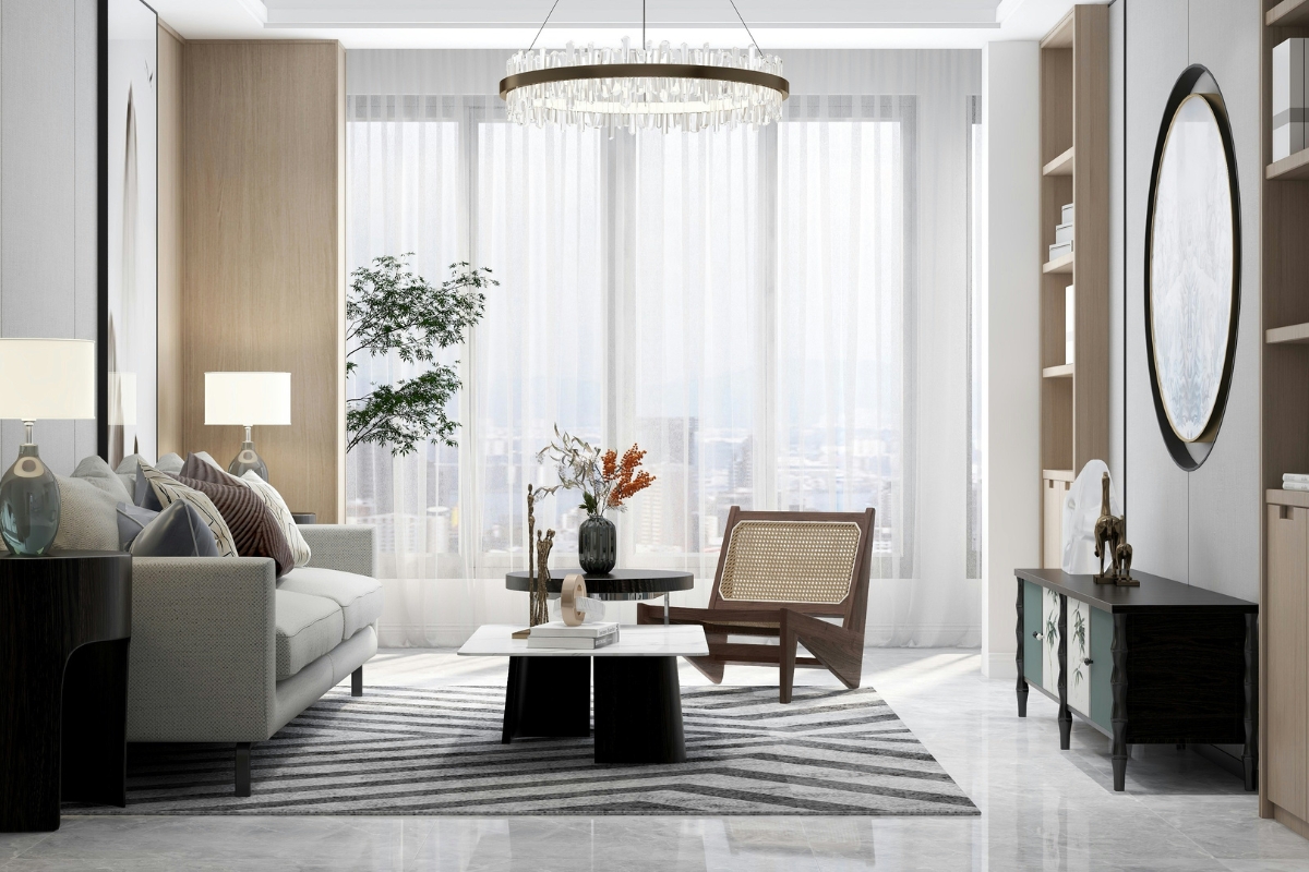 minimalist smart home aesthetic with modern technology