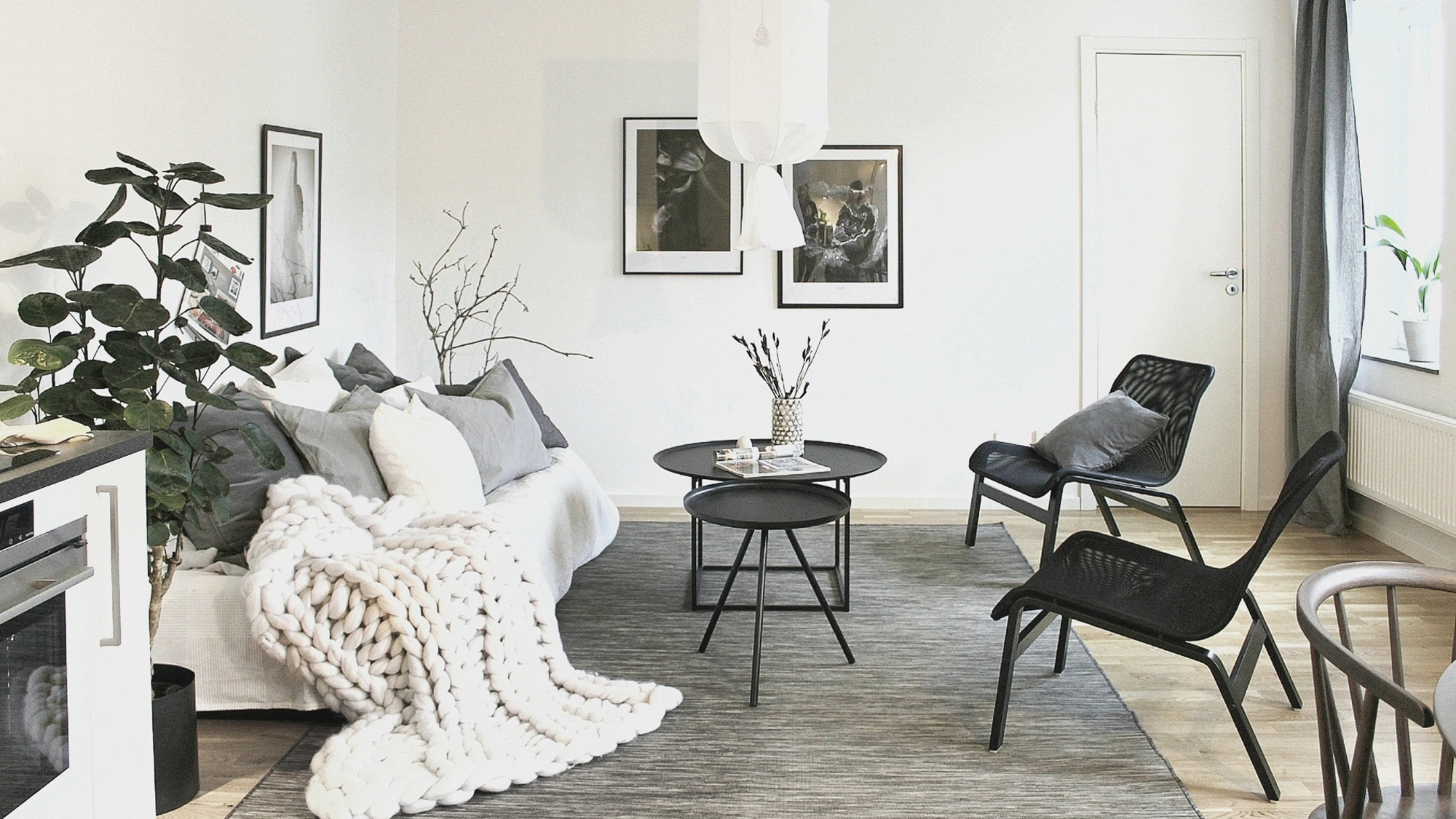 Neuroaesthetic Interior Design modern living space with natural light and calming elements improving mental well-being