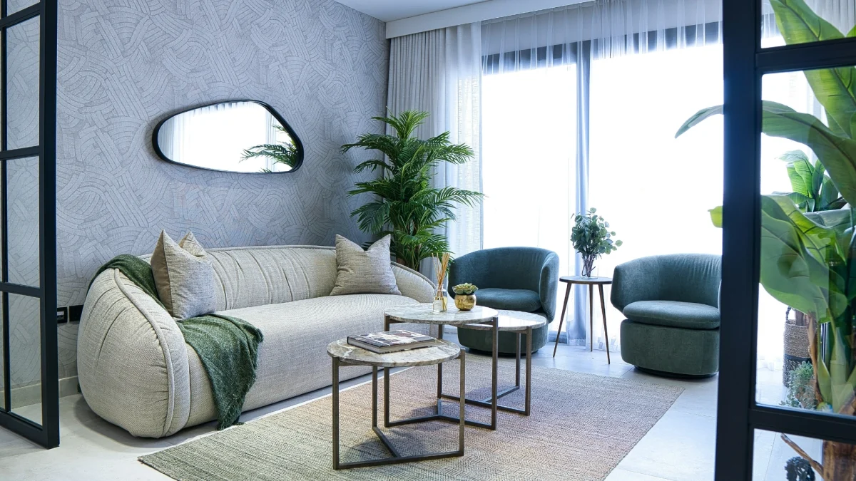 Quiet luxury home decor living room with neutral colors and elegant furniture