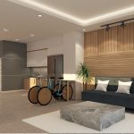 modern statement ceiling design in luxury living room