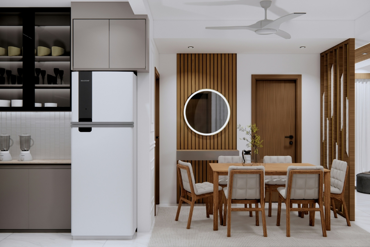 stylish smart home security system with modern cameras