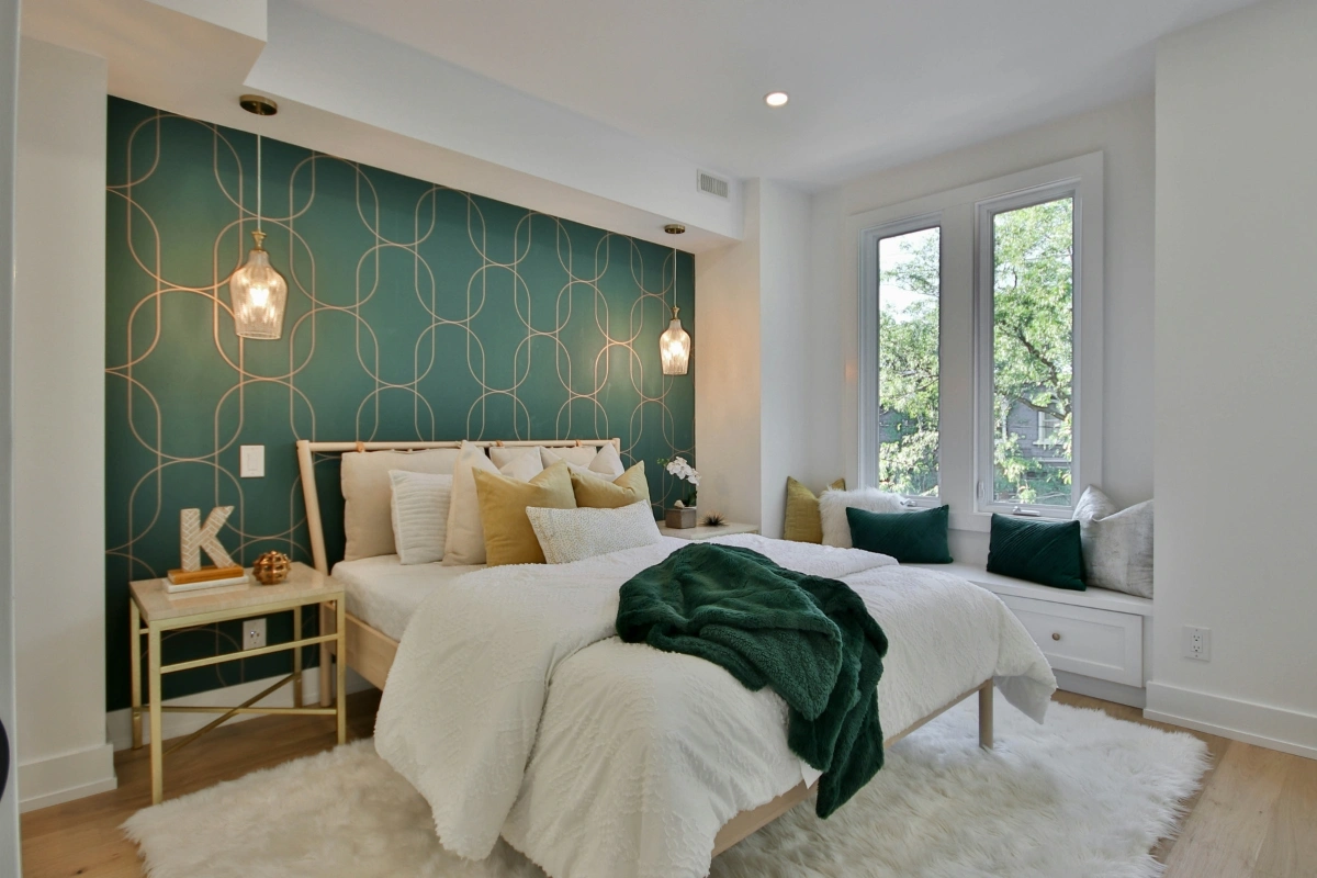 textured wall design for bedroom modern style