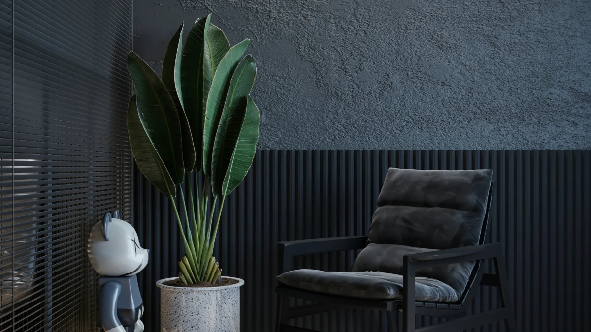 Textured wall design for modern living room