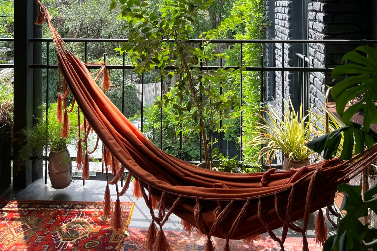 colorful outdoor rug for summer balcony decor