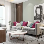 Emotional Interior Design living room with warm lighting and cozy textures