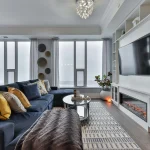 Floating Furniture Layout Stylish, Spacious Living Room!