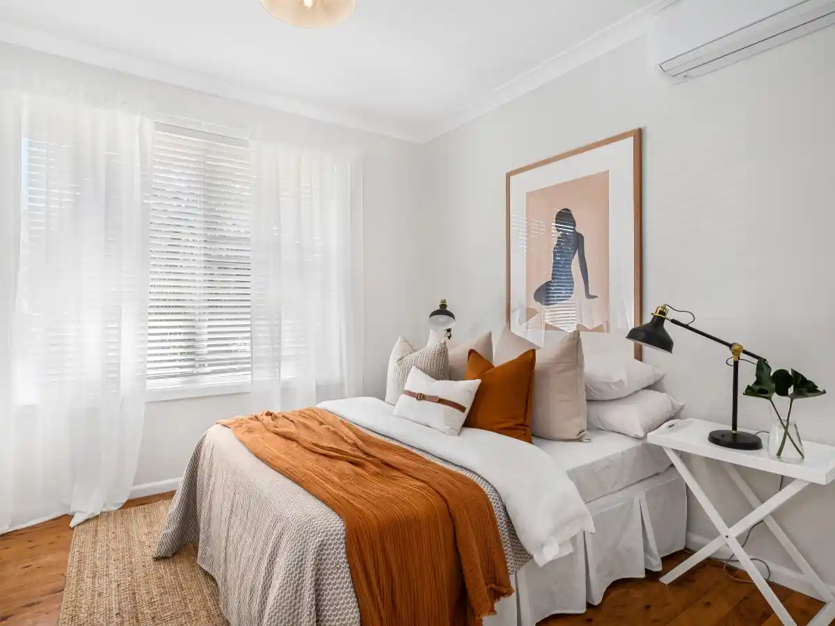 Beautiful girls bedroom featuring soft Bedroom Color Ideas with cozy decor, pastel walls, and stylish modern furniture.