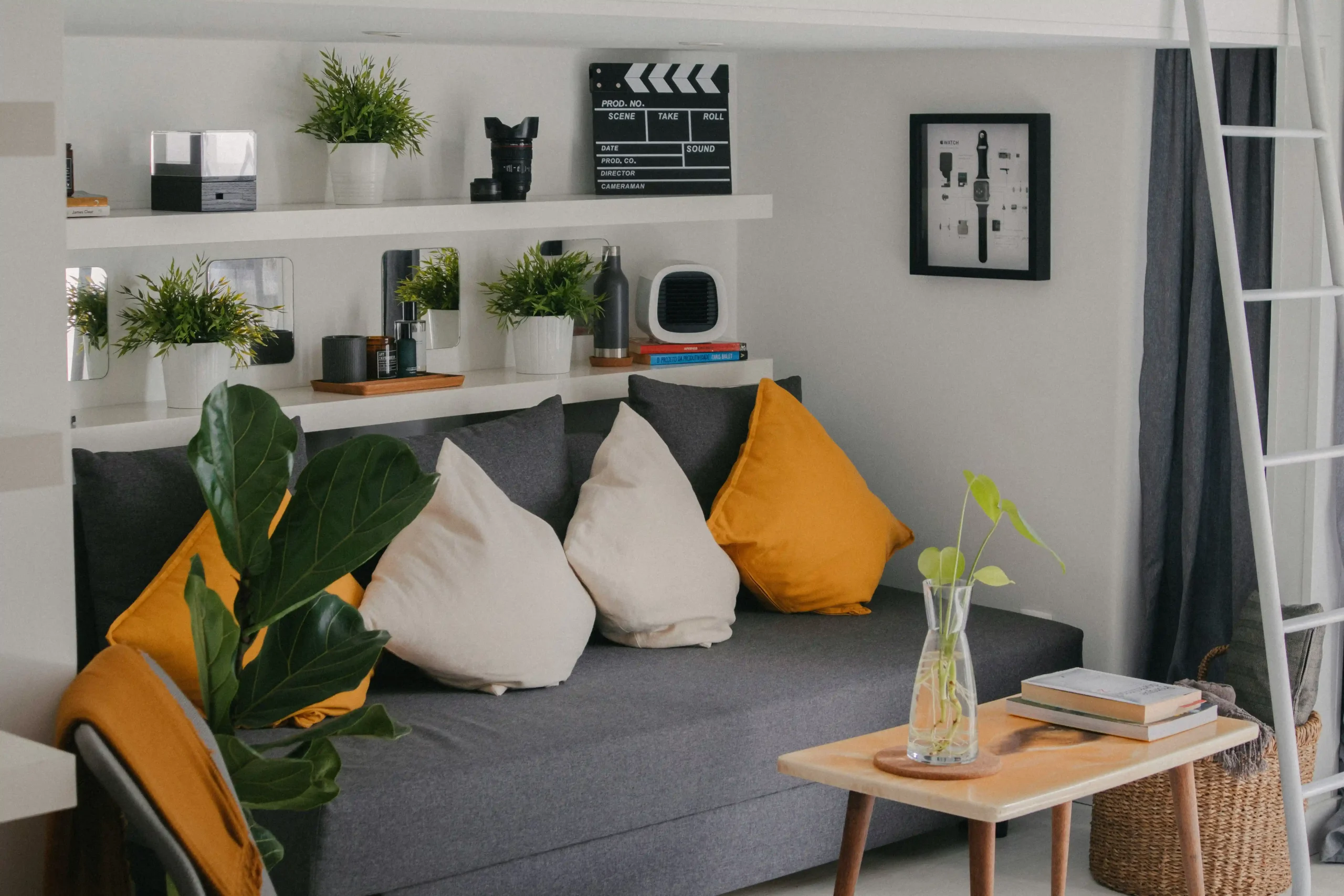 Small Apartment Decor Ideas on a Budget with cozy neutral living room