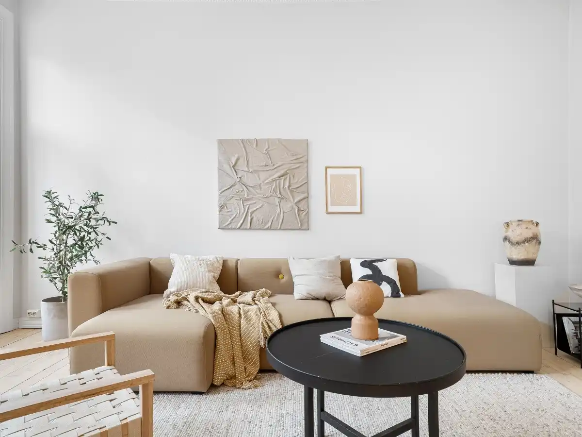 Small Apartment Decor Ideas on a Budget with clean minimalist layout
