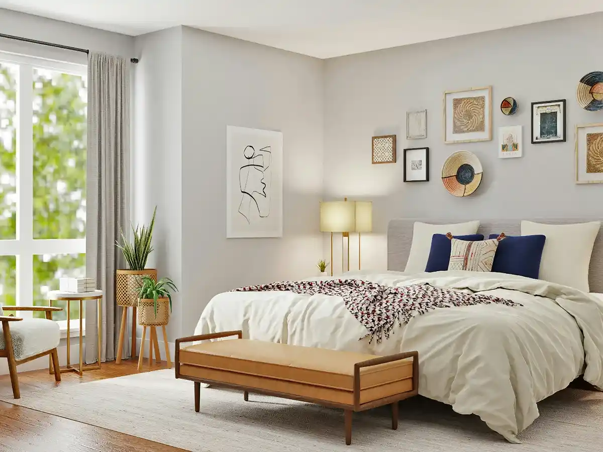 Common bedroom design mistakes caused by cluttered nightstands 
