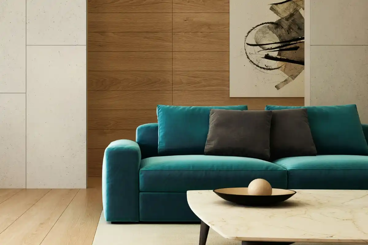 tonal interior design layering techniques in modern living room