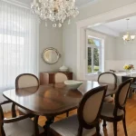 Dining room decorating ideas featuring stylish furniture, cozy lighting, natural textures, and elegant table decor in a modern home