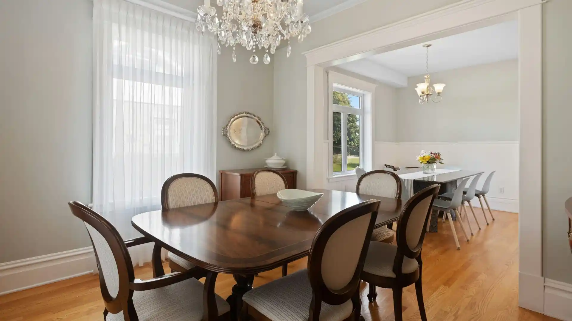 Dining room decorating ideas featuring stylish furniture, cozy lighting, natural textures, and elegant table decor in a modern home