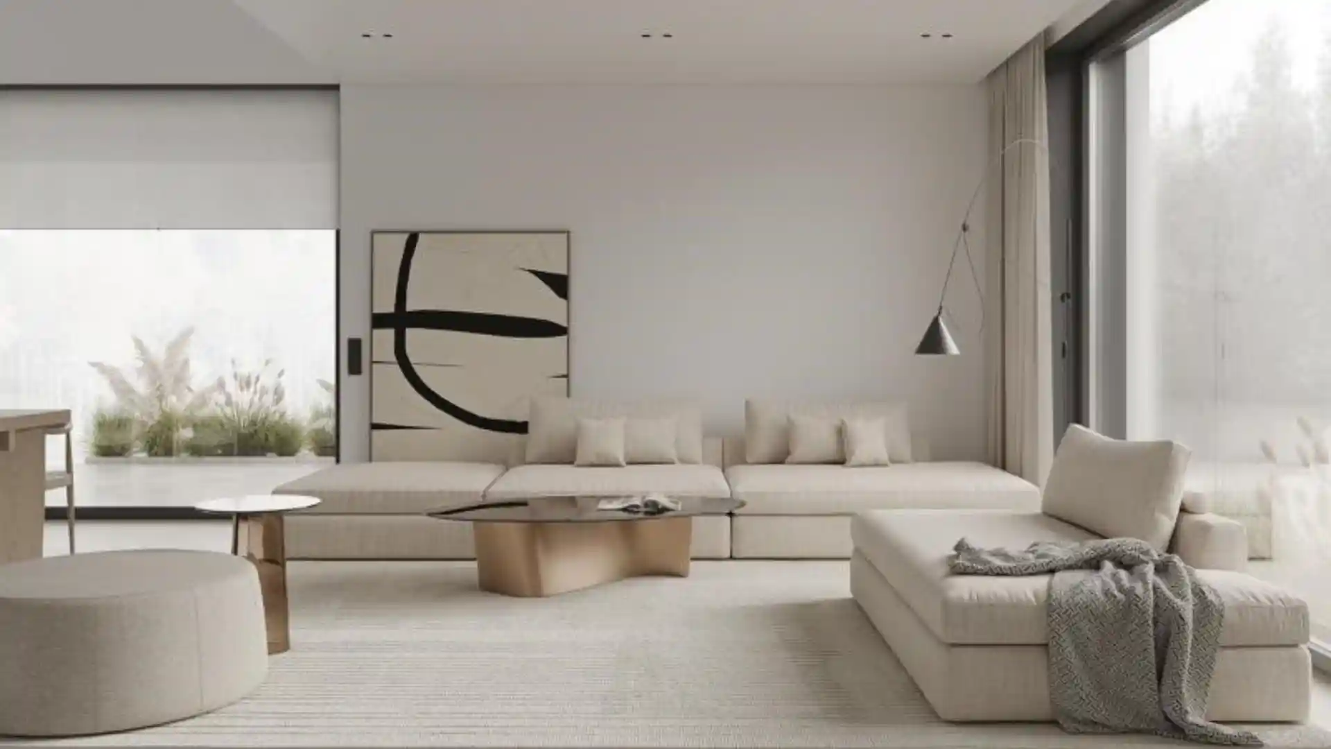 Minimalist home decor ideas for beginners with simple neutral furniture, cozy textures, and clutter-free styling