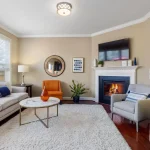 Living Room Rug Size Guide showing the right rug size for a balanced seating area